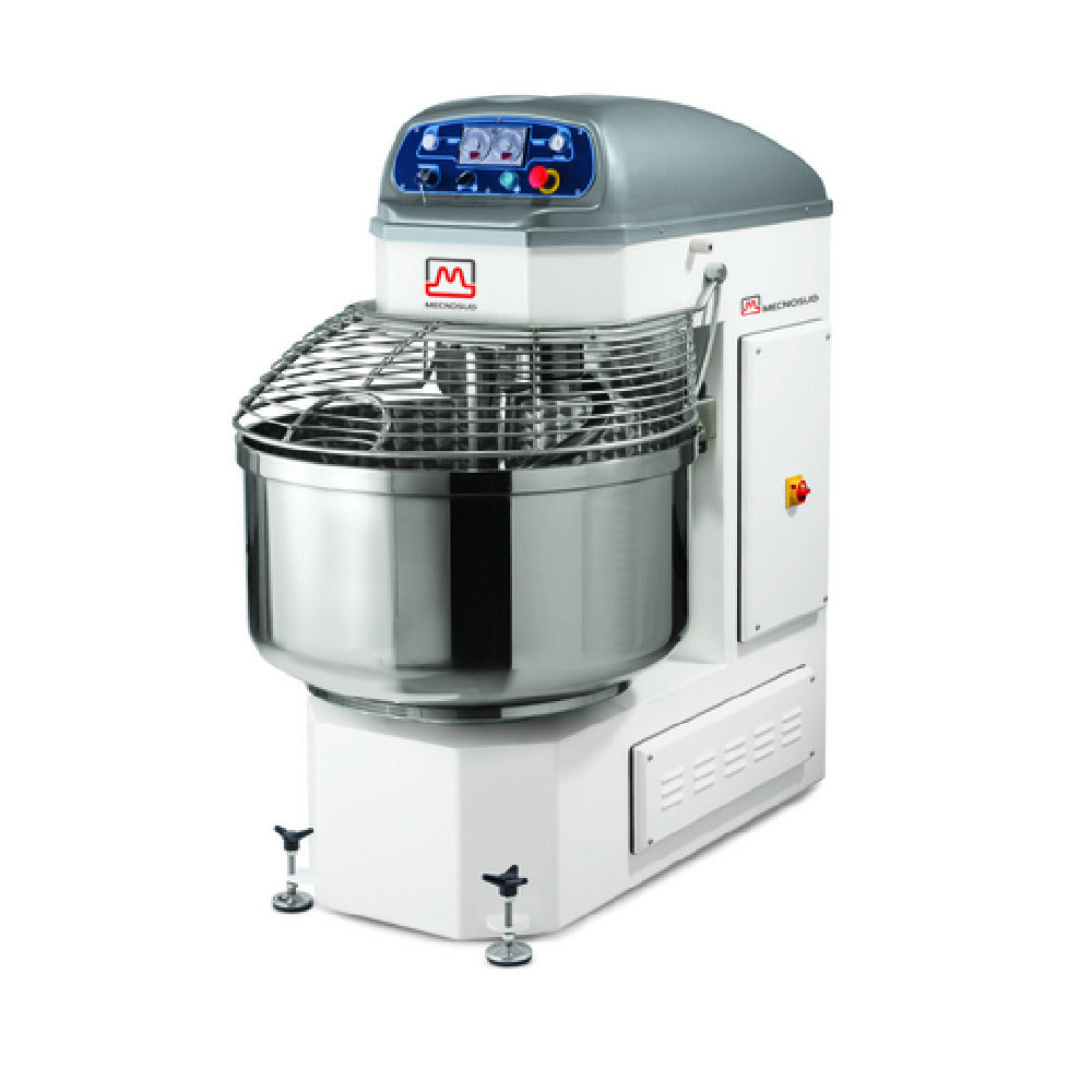 AMPTO SP130 Mecnosud Spiral Dough Mixer (2) Speed Hook And Bowl 189 Lb Flour Capacity