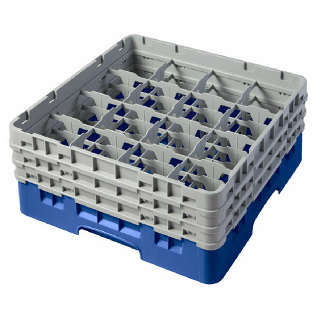 Cambro 16S638168 Camrack® Glass Rack With (3) Soft Gray Extenders Full Size