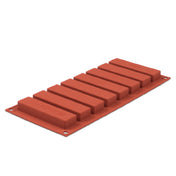 JB Prince M513 K Slim Bar Mold 12" X 7" Overall Makes (8) 4" X 1" Rectangles