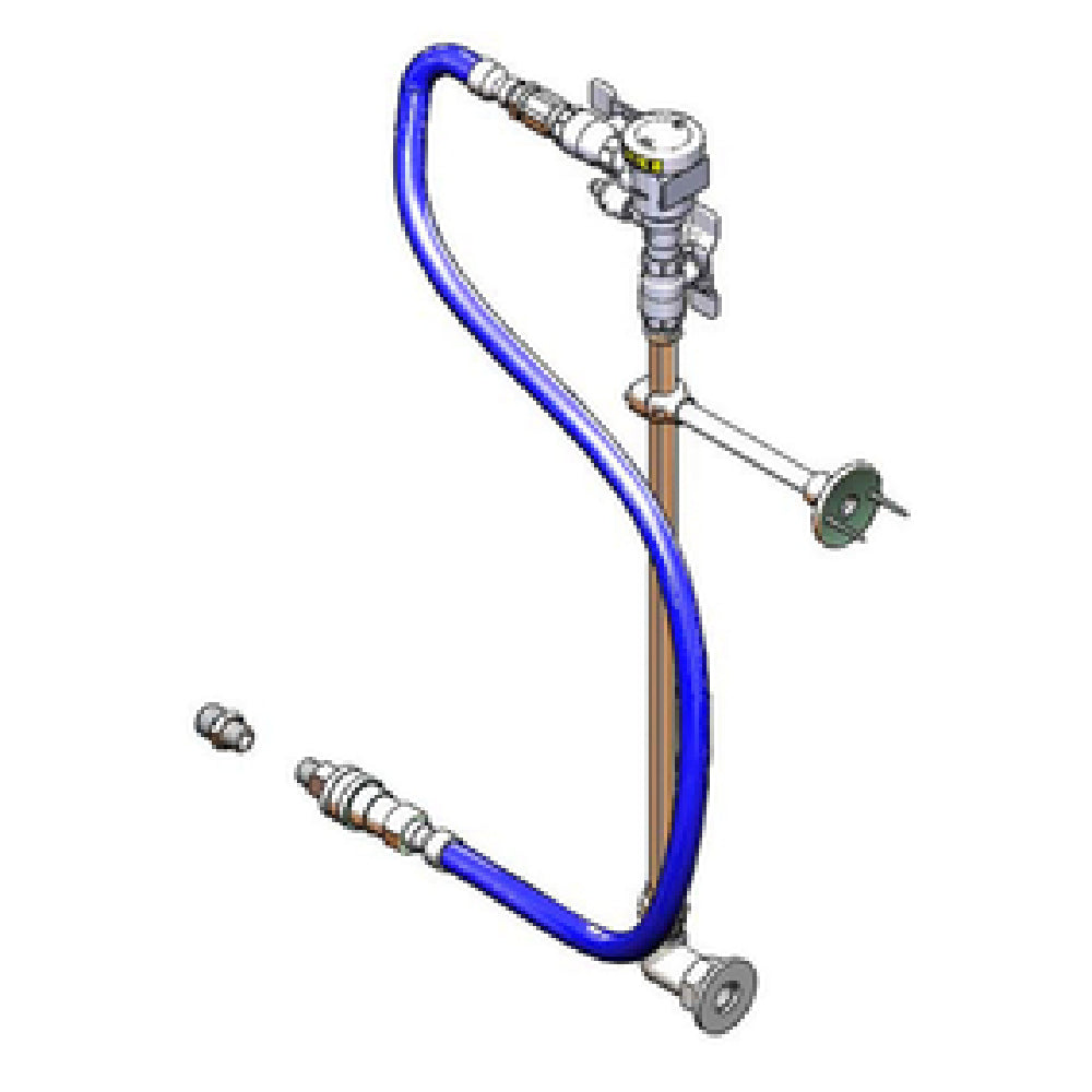 T&S Brass 0RK-SK Hose Reel Connector Kit 18" Riser 36" Flexible Water Connector Hose