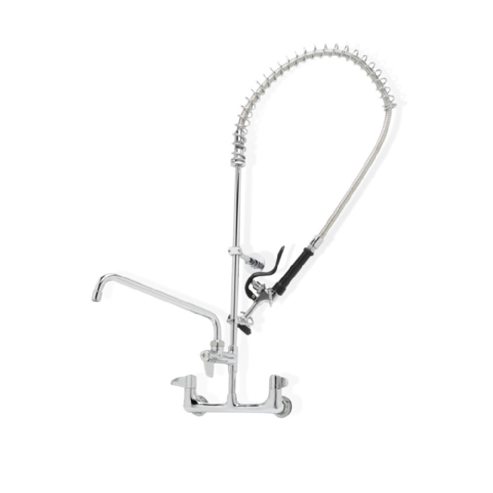 Steel Works Stainless SWPRS-W8-AF12LL Pre-Rinse Faucet Wall Mount 8" Center