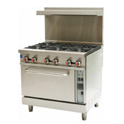 Omcan 47450 (CE-CN-0914-LRC) Commercial Range LP Gas 36"W
