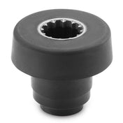 A black, cylindrical metal tool from the TORQ 2.0 Series with a wide, flat top and a splined, star-shaped inner hole for fitting over a matching bolt or nut. Its sides taper inward, giving it an industrial, precision-machined appearance.