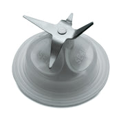 A close-up of a Waring Repair Kit Blade for the BB150 blender shows four sharp metal blades fixed to a circular plastic base with a white rubber sealing ring. The word SEAL is embossed twice on the base beneath the blades.