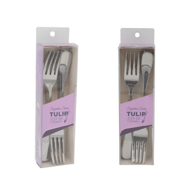 CAC China 3133-06 Tulip CPK Salad Fork 6-7/8"L Extra Heavy Weight