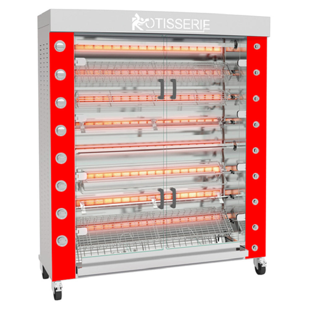 Rotisol FB1600-8G-SSP FlamBoyant Infrared Rotisserie Oven Gas Floor Model