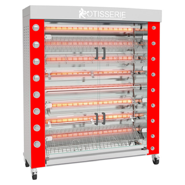 Rotisol FB1600-8G-SSP FlamBoyant Infrared Rotisserie Oven Gas Floor Model