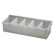 Royal ROY CDS 5 - Condiment Dispenser, 3-1/2"H X 15"W X 6" Deep, (5) Plastic Pint Inserts