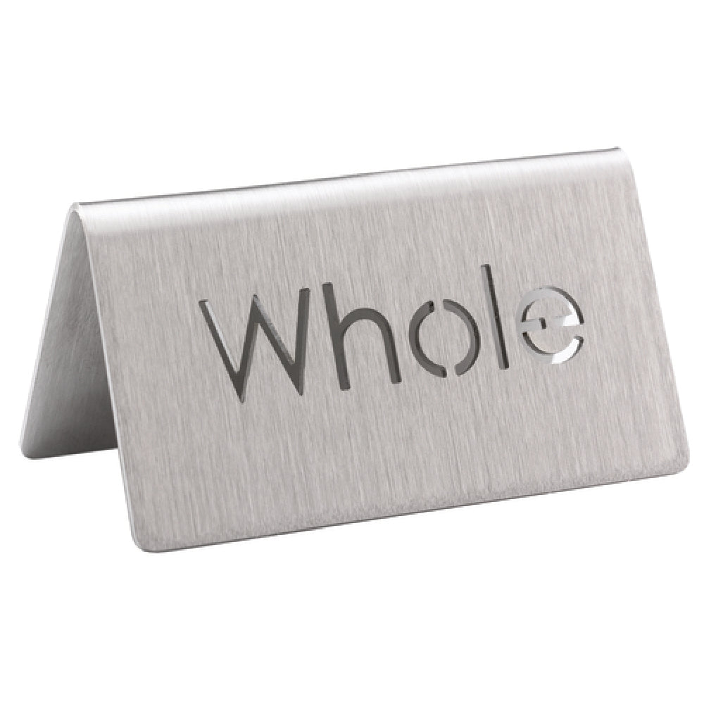 Service Ideas 1C-BF-WHOLE-MOD Beverage ID Tent "Whole" 1-1/2"H X 3"W
