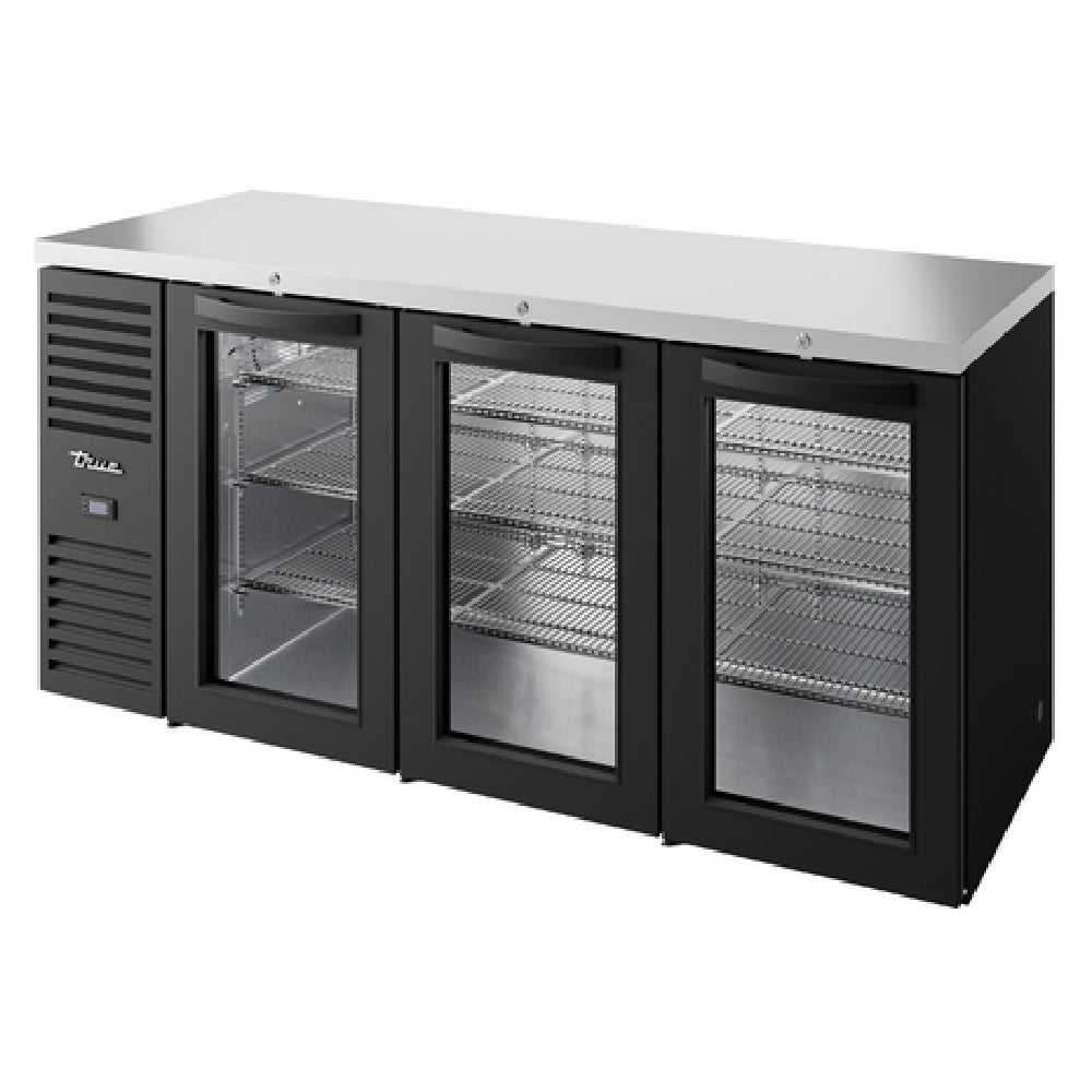 True Refrigeration TBR84-RISZ1-L-B-GGG-1 Refrigerated Back Bar Cooler Three-section