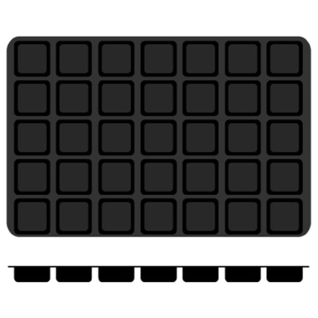 JB Prince M375 N Demarle Flexipan® Mold 23"L X 15"W (35) Square