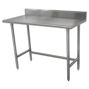 Advance Tabco TKSLAG-243-X Special Value Work Table 36"W X 24"D 16 Gauge 430 Stainless Steel Top With 5"H Backsplash