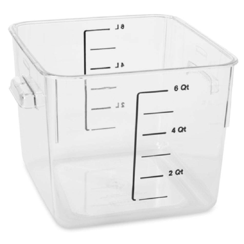 Rubbermaid FG630600CLR Space Saving Container 6 Quart 8-3/4"L X 8-5/16"W X 6-15/16"H