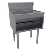 Glastender DBHA-24-LD Underbar Drainboard Half Cabinet Open Front Base 24"W X 19"D