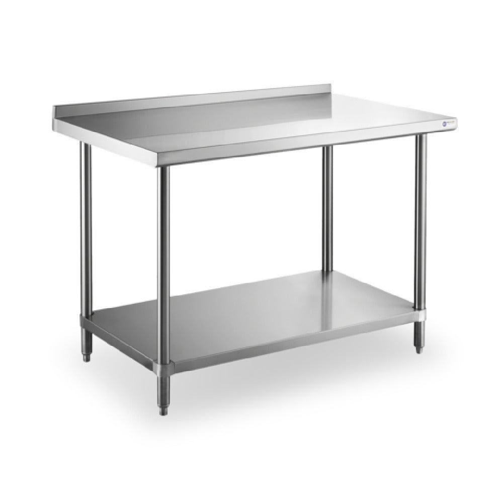 Steel Works Stainless SWWTS-3036-2R-318 Worktable 30" X 36" X 34"H 18ga/304 Stainless Steel