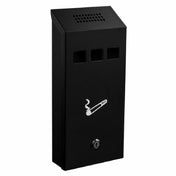 Alpine Industries ALP490-03-BLK Cigarette Disposal Tower 5-1/2"W X 2-3/10"D X 12-1/5"H