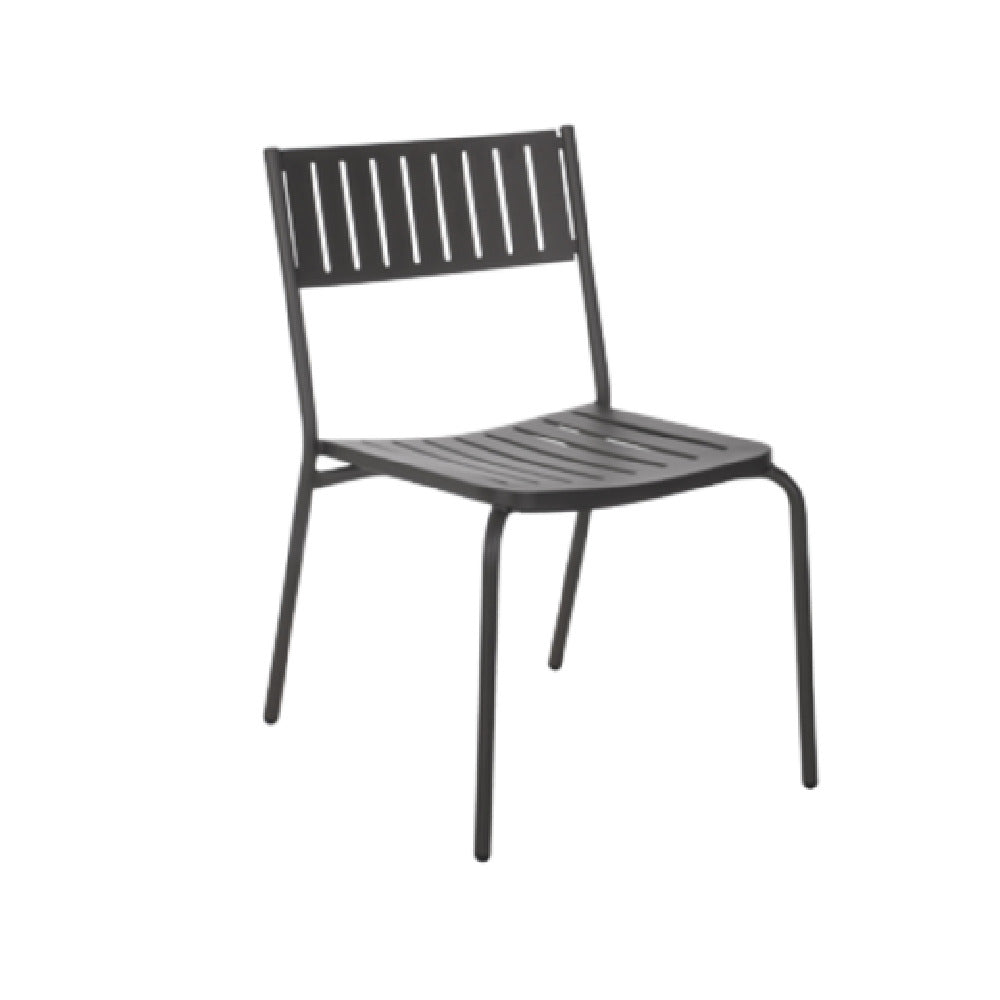 Emuamericas, Llc E146-24 - Bridge Stacking Side Chair, Outdoor/indoor, Steel Slat Back And Seat