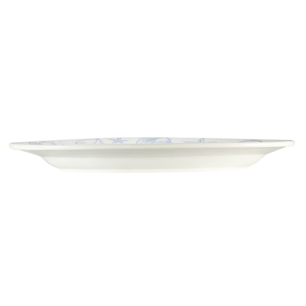 CAC China ATC-51 Atlantic Seashell Platter 15"L X 10-1/4"W X 1-1/2"H Oval