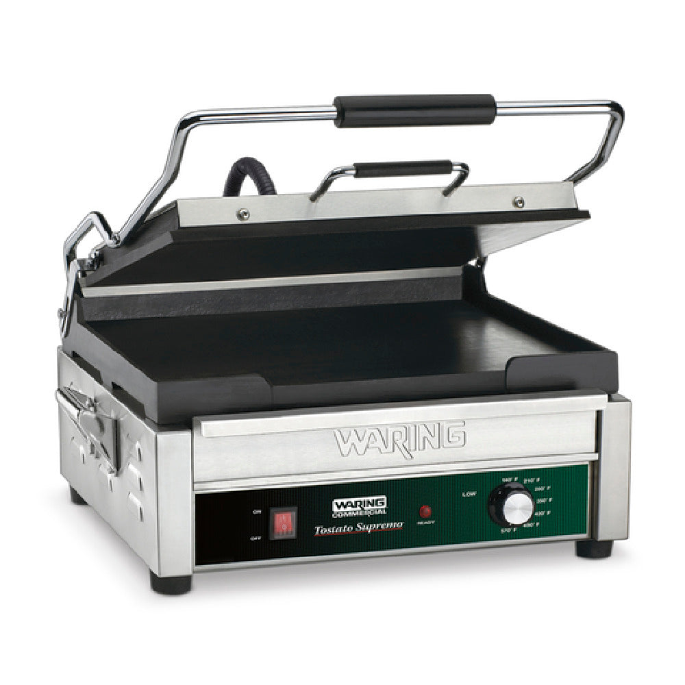 Waring WFG275KSDI - (International) Tostato Supremo® Panini Grill, Full Size, 14"x14" Flat Cast Iron Cooking Surface
