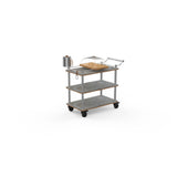 Steelite MGCRNX17GSXX Mogogo Buffet Solutions Roll'n Cheese Plate & Wine Cart 41-1/2" X 21" X 40-1/2"H