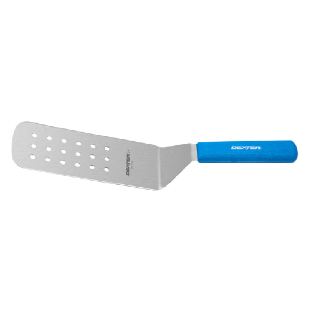 Dexter PS286-8H-PCP - Sani-Safe® Cool Blue™ (19703H) Perforated Turner, 8" X 3"