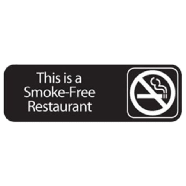 Royal ROY 394524 - Sign, 3" X 9", Smoke Free Restaurant"