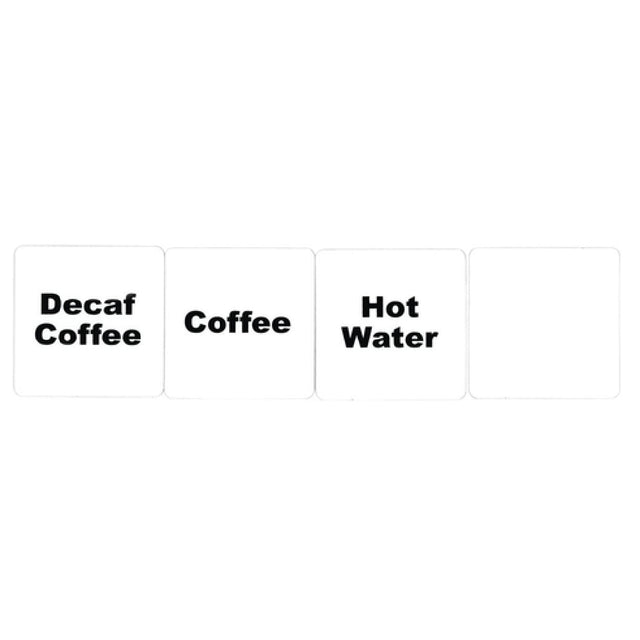 Hubert 42737 - Cling IT™ Hot Beverage Label Set, 12-piece, 2" X 2"