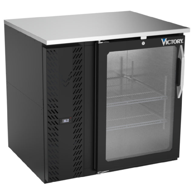 Victory VBB36HC-G-B - Back Bar Refrigerator, One-section, 36"W X 29-11/16”D X 34"H