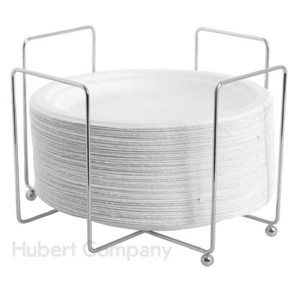Hubert 90148 - Plate Holder, 9-15/16"L X 9-15/16"W X 6-1/4"H, Chrome-plated Steel
