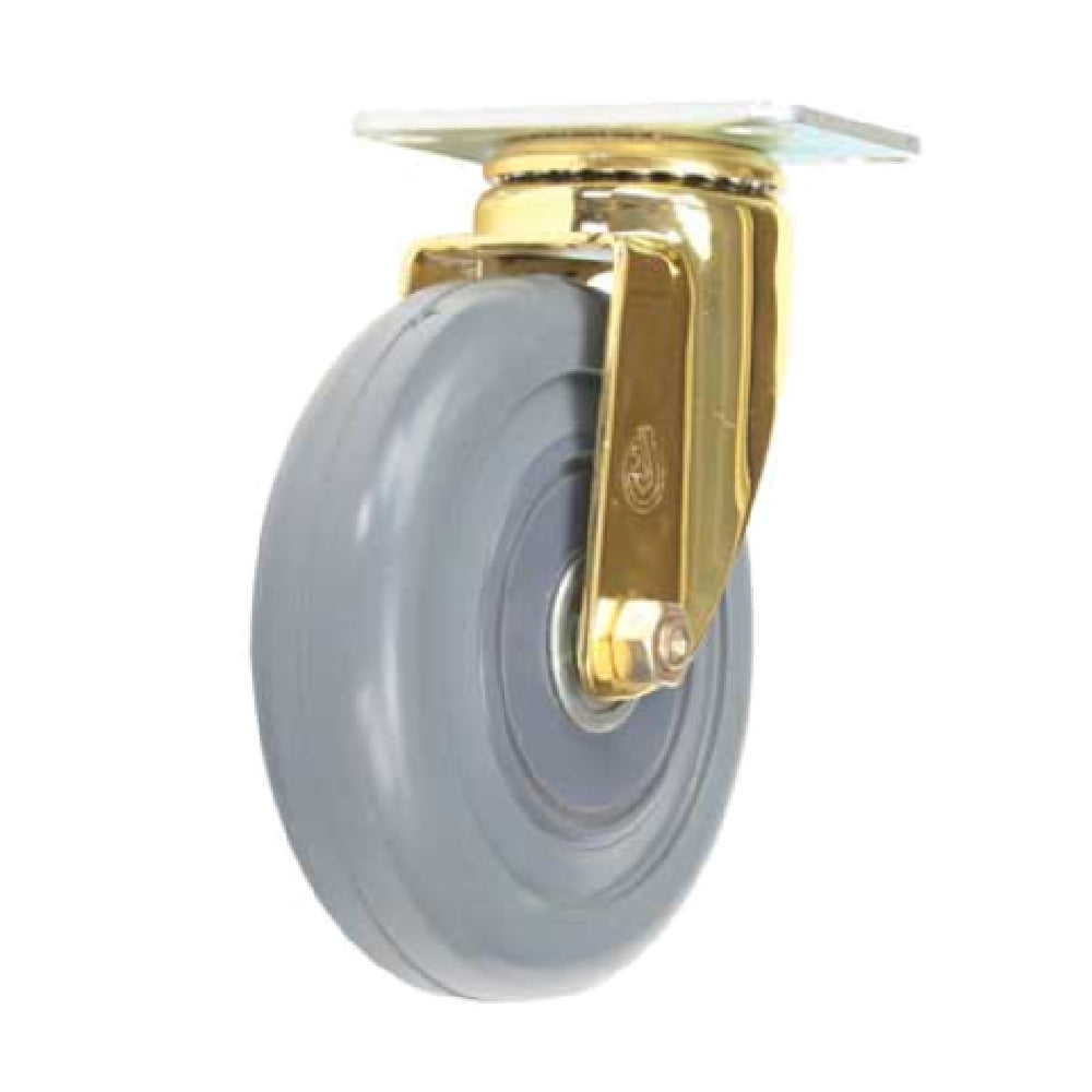 Forbes Industries 6052-S Replacement Caster 5" Dia. Grey Non-marking Soft Ride Wheel