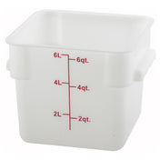 Winco PESC-6 Storage Container 6 Qt. 8-3/4" X 10-3/4" X 7-1/4"H