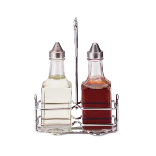 Vollrath 68028 Dripcut® Oil & Vinegar Cruet Set 5 Oz. Square Glass Jars With Metal Cap