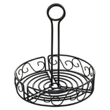 Winco WBKH-6R Condiment Caddy 6-1/4" Dia. X 9"H Round