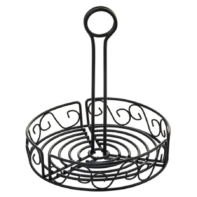 Winco WBKH-6R Condiment Caddy 6-1/4" Dia. X 9"H Round