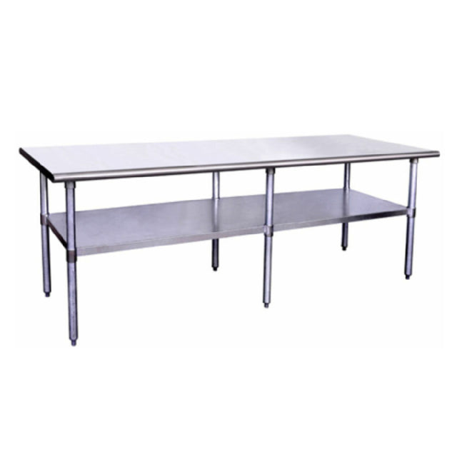 Hubert 41002 - Kratos® 304 Stainless Steel Work Table, 96"W X 30"D X 34"H, 16 Gauge Type 304 Stainless Steel Top