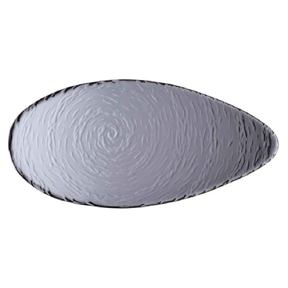 Steelite 6513G382 Oval Platter 12.125" X 5.875" X 0.875" Scape Glass
