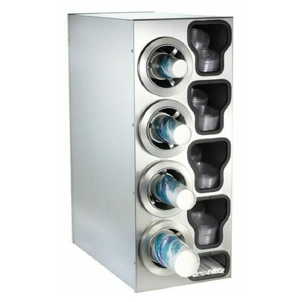 Dispense-Rite CTC-C-4LSS - Cup Dispensing Cabinet, Adjustable, (4) ADJ-2F On Left