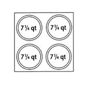 Nemco 67409 Adapter Plate Four 7-1/4 Qt. Inset Holes Fits #6060A