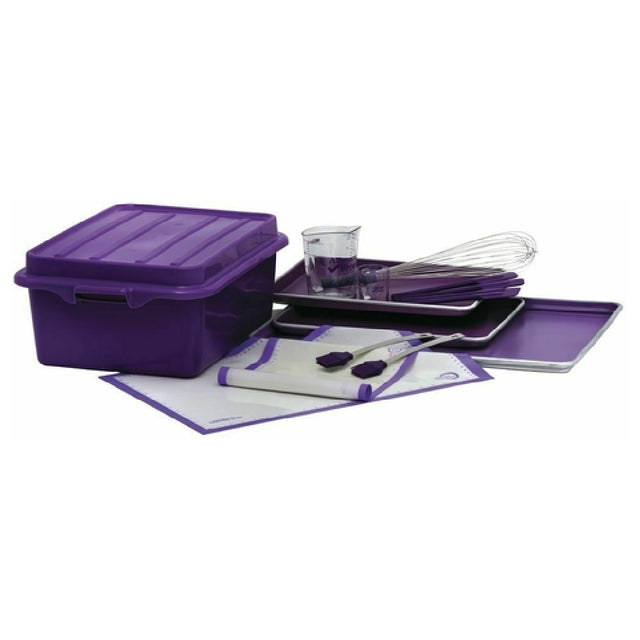 Hubert 73639 - Allergen Baking Kit, 16-piece, Includes: (1) 20" X 15" X 7"H Purple Colormate Food Box (91946)