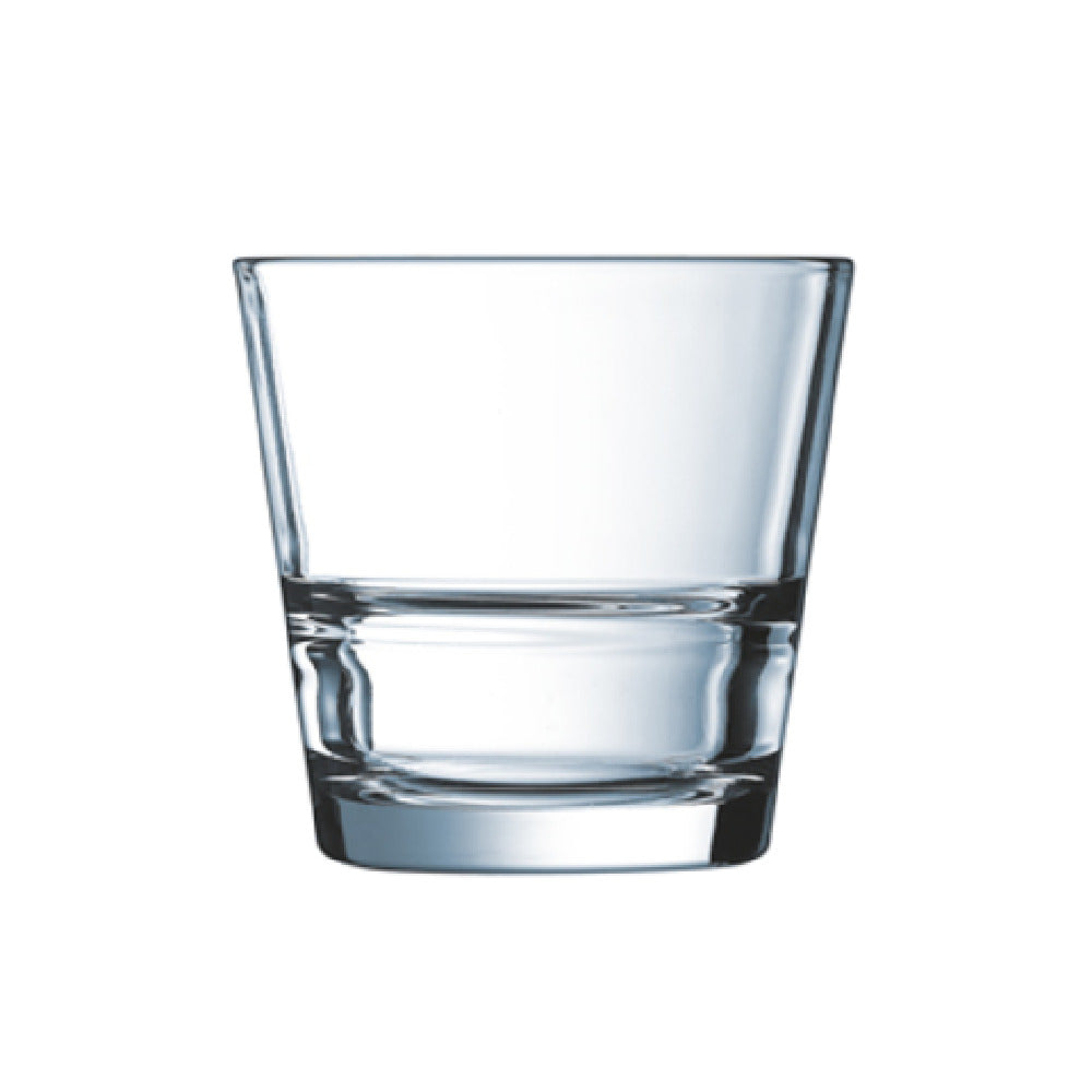 Arc Cardinal H3858 Arcoroc Stack Up Rocks 7.0 Oz Soda Lime Glass