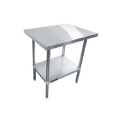 Sapphire Manufacturing SMTE-3030G Worktable 30"W X 30"D X 35"H 18/430 Stainless Steel Flat Top