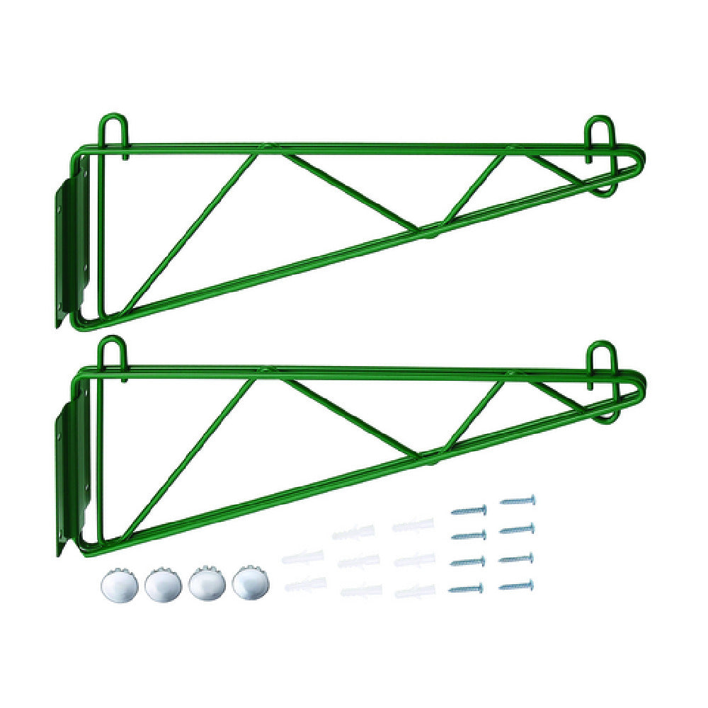 Hubert 30V-116 - CenPro Deep Wall Mounting Brackets For Green Epoxy Wire Shelving