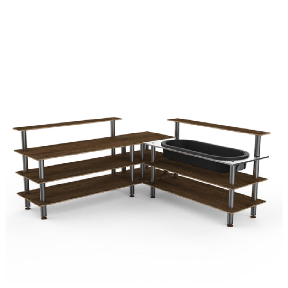 Steelite MGCMLB01WSXF Mogogo Buffet Solutions Modular Cooling Corner Station 3-tier