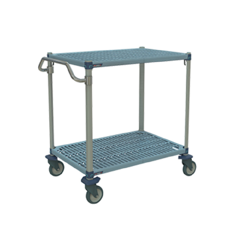 Metro MQUC2436G-25 MetroMax® Q Utility Cart 24"W X 36"D X 40"H (2) Open Grid Polymer Mat Shelves