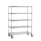 Metro SEZ-244868C-MU-41 Super Erecta® Stem Caster Cart 48"W X 24"D X 68"H 5 Tiers