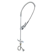 T&S Brass B-0113-BJ EasyInstall Pre-Rinse Unit Spring Action Gooseneck Deck Mount Mixing Faucet