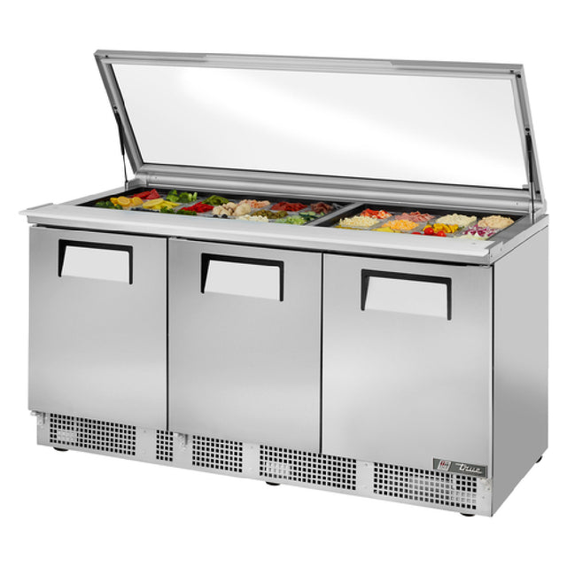 True Refrigeration TFP-72-30M-FGLID Sandwich/Salad Unit Three-section