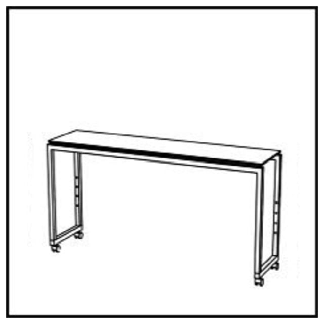 BauscherHepp VE-51017 Venta® Buffet Table Stage 50 S 164 On Castors With Integrated Height Adjustment