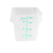 Thunder Group PLSFT004TL Food Storage Container 4 Quart Square Stain & Chemical Resistant