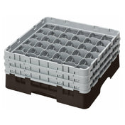 Cambro 36S638167 Camrack® Glass Rack With (3) Soft Gray Extenders Full Size